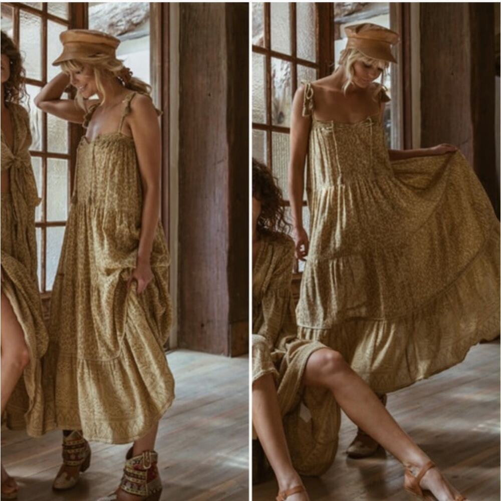 EUC Spell & The Gypsy Wild Thing Strappy Maxi Dress - S - Picture 5 of 12
